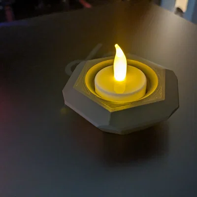 Chân đế nến trà (tea-light holder) hình học 3D độc đáo