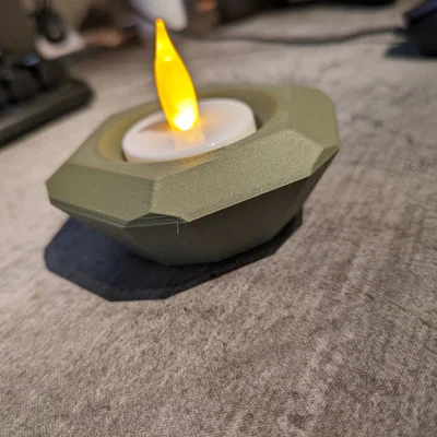 Chân đế nến trà (tea-light holder) hình học 3D độc đáo