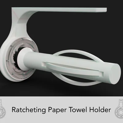 Giá đỡ giấy cuộn có cơ chế bánh cóc (Ratcheting paper towel holder)