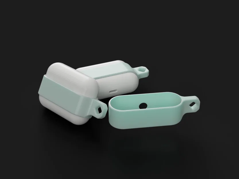 Ốp lưng Minimal cho Airpods Pro có móc treo chìa khóa - Image 1