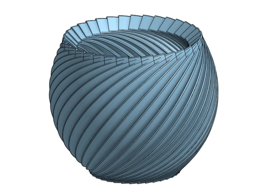 Chậu cây xoắn ốc (Spiral pot) in 3D trang trí nhà cửa cực đẹp - Image 4