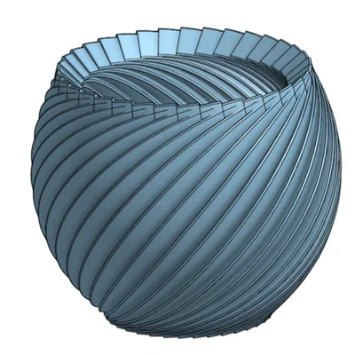 Chậu cây xoắn ốc (Spiral pot) in 3D trang trí nhà cửa cực đẹp