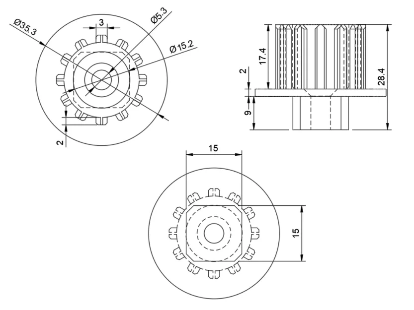 Khớp nối trục xoắn cho máy xay thịt - Image 5