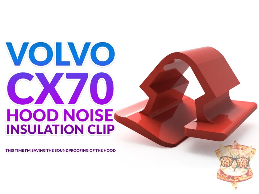 Kẹp giữ tấm cách âm nắp capo cho xe VOLVO CX70 - Image 1
