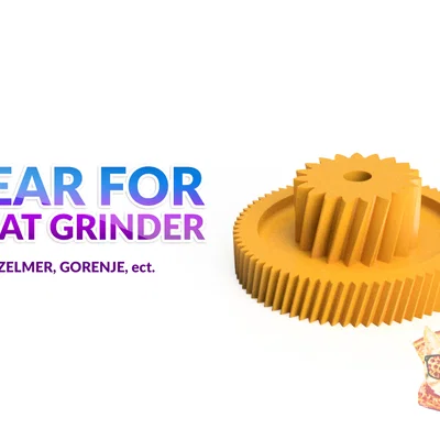 Bánh răng 3D thay thế cho máy xay thịt Zelmer, Gorenje