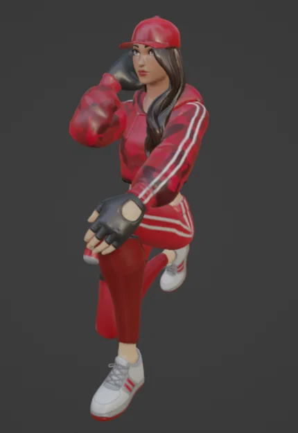 Mô hình 3D nhân vật Ruby Fortnite - Tượng nhân vật game ấn tượng - Image 1