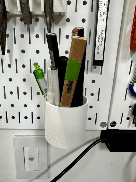 Cốc đựng đồ đa năng cho bảng đục lỗ Pegboard 1 inch - Image 2