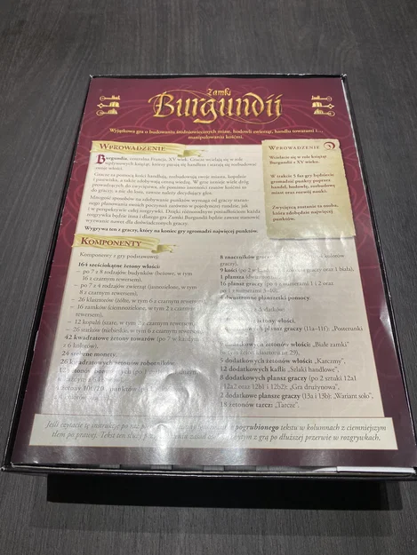 Khay in 3D đựng linh kiện board game The Castles of Burgundy (2019) - Image 2
