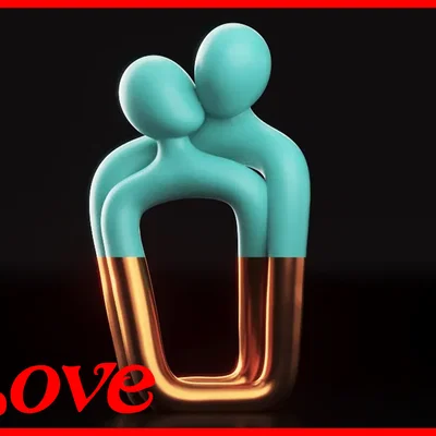SOUL CONNECTION - Mẫu trang trí cặp đôi tối giản - TinyMakers3D