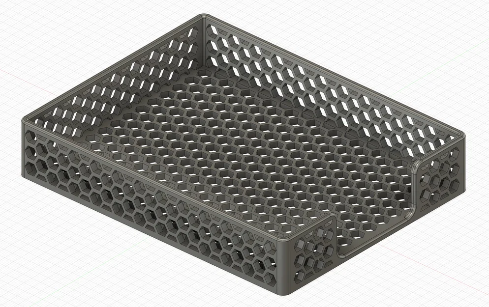 Khay đựng giấy 3D họa tiết tổ ong cho bàn làm việc gọn gàng - Image 1