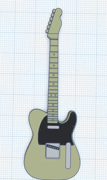 Mô hình 3D đàn guitar Fender Telecaster - Image 1