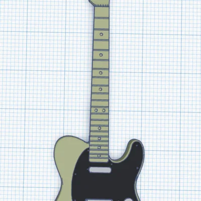 Mô hình 3D đàn guitar Fender Telecaster