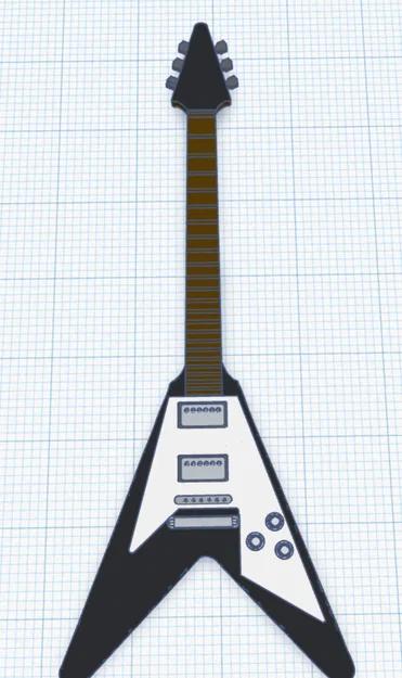 Mô hình 3D đàn guitar Gibson Flying-V - Image 1