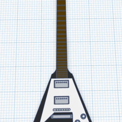 Mô hình 3D đàn guitar Gibson Flying-V