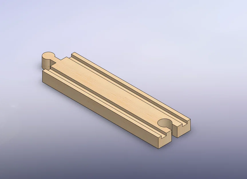 Bộ Ray Tàu Hỏa Thẳng Và Khớp Nối Cho BRIO (In 3D) - Image 1