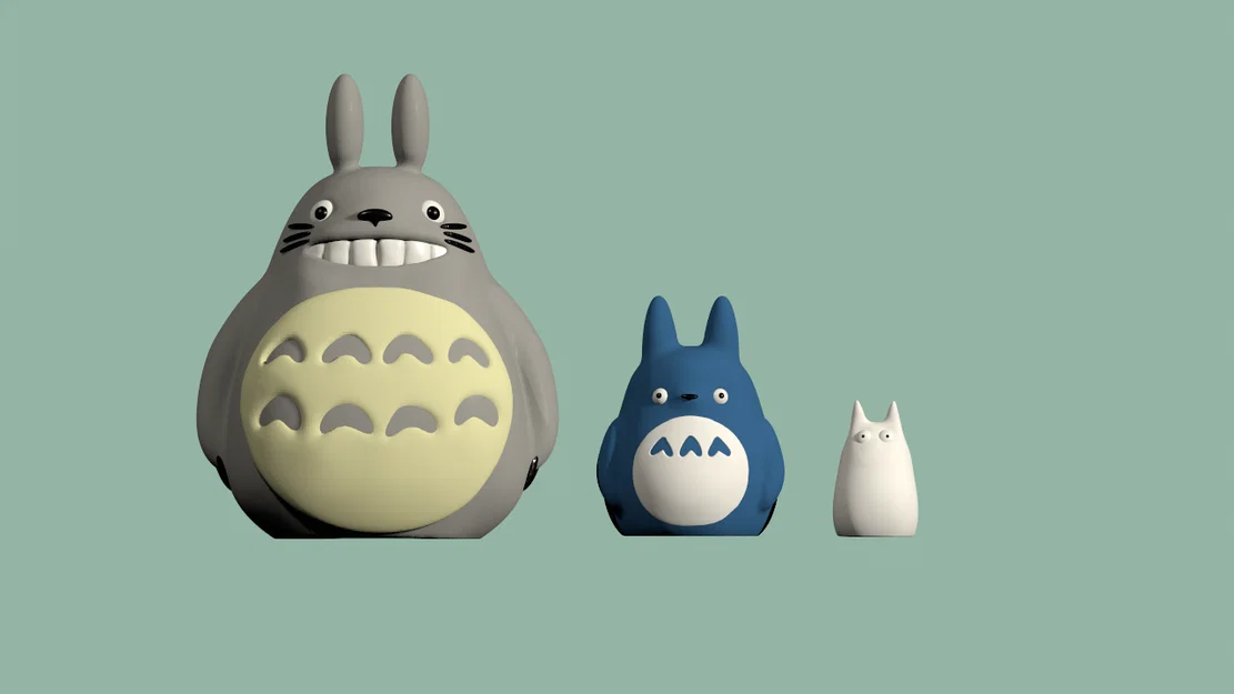 Gia đình Totoro (đồ chơi xỏ ngón) - Image 3