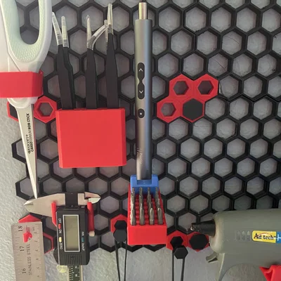 Giá treo tua vít điện và bộ đầu vít cho Honeycomb Storage Wall