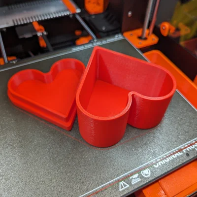 Hộp đựng đồ hình trái tim (Heart Box) xinh xắn in 3D