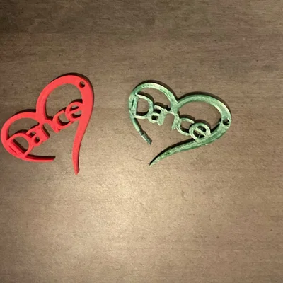 Mẫu in 3D Trái tim Dance (Dance Heart) treo balo, dây chuyền đẹp