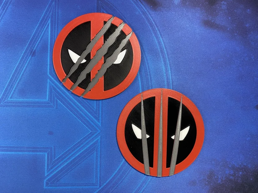Mẫu đế lót ly Deadpool & Wolverine in 3D cực chất cho fan Marvel - Image 1