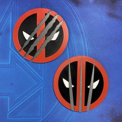 Mẫu đế lót ly Deadpool & Wolverine in 3D cực chất cho fan Marvel
