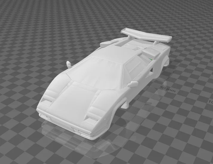 Mô hình 3D Lamborghini Countach Turbo 1985 (Wheelbase 90mm) - Image 1