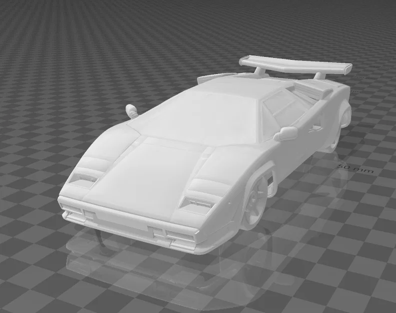 Mô hình 3D Lamborghini Countach Turbo 1985 (Wheelbase 90mm) - Image 2