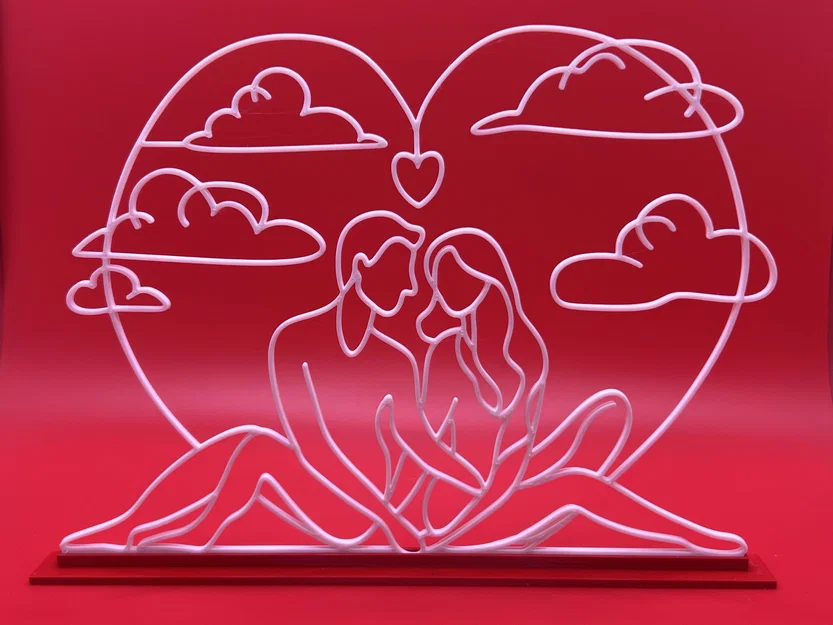 Mô hình nghệ thuật The Lovers - Quà tặng lãng mạn in 3D - Image 1