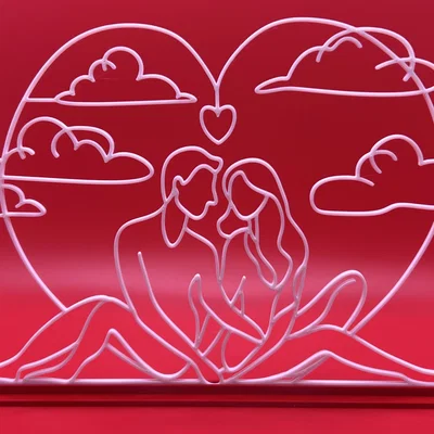 Mô hình nghệ thuật The Lovers - Quà tặng lãng mạn in 3D