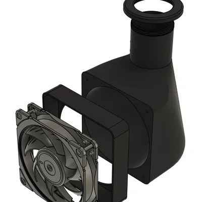 Ống dẫn quạt 120/140mm tùy chỉnh qua lỗ đi dây trên bàn