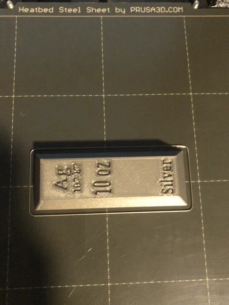 Mô hình thỏi bạc 3D (Silver Bar) trang trí để bàn cực chất - Image 1