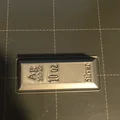 Mô hình thỏi bạc 3D (Silver Bar) trang trí để bàn cực chất - Thumbnail 1