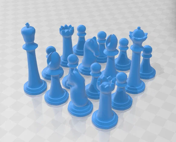 Bộ cờ vua (Chess set) thiết kế hiện đại tự in 3D tại nhà - Image 1