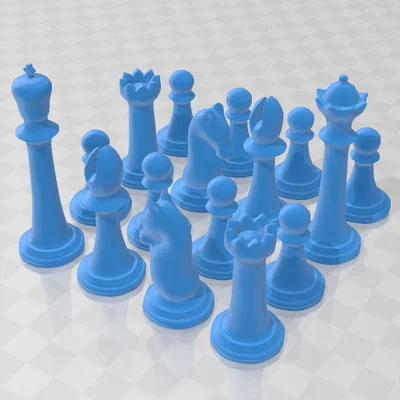 Bộ cờ vua (Chess set) thiết kế hiện đại tự in 3D tại nhà