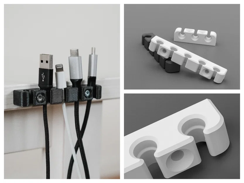Móc treo và sắp xếp dây cáp (Cable Organizer) gọn gàng cho bàn làm việc - Image 1