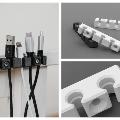 Móc treo và sắp xếp dây cáp (Cable Organizer) gọn gàng cho bàn làm việc