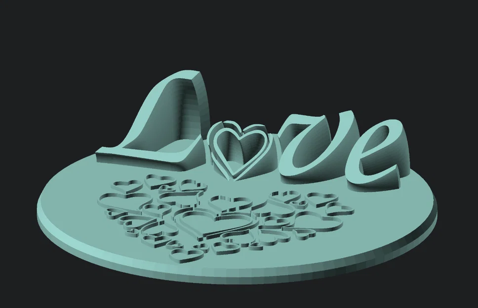 Mô hình trang trí chữ Love và trái tim lãng mạn cho Valentine - Image 1