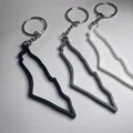 Móc khóa mô hình Palestine Outline - Thiết kế 3D đơn giản tinh tế - Thumbnail 1