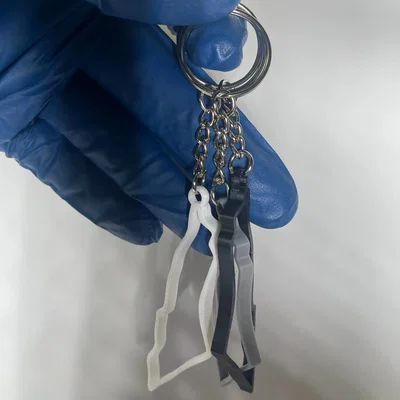 Móc khóa mô hình Palestine Outline - Thiết kế 3D đơn giản tinh tế