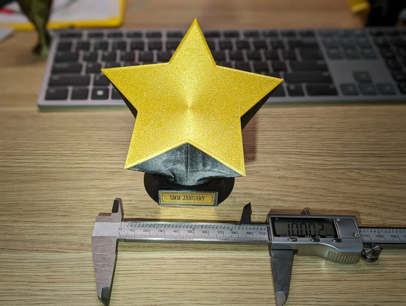 Cúp Ngôi Sao 3D (Star Trophy) Tùy Chỉnh Bảng Tên Độc Đáo - Image 3