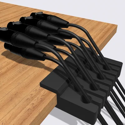 Giá đỡ quản lý dây cáp XLR in 3D cho bàn làm việc âm thanh