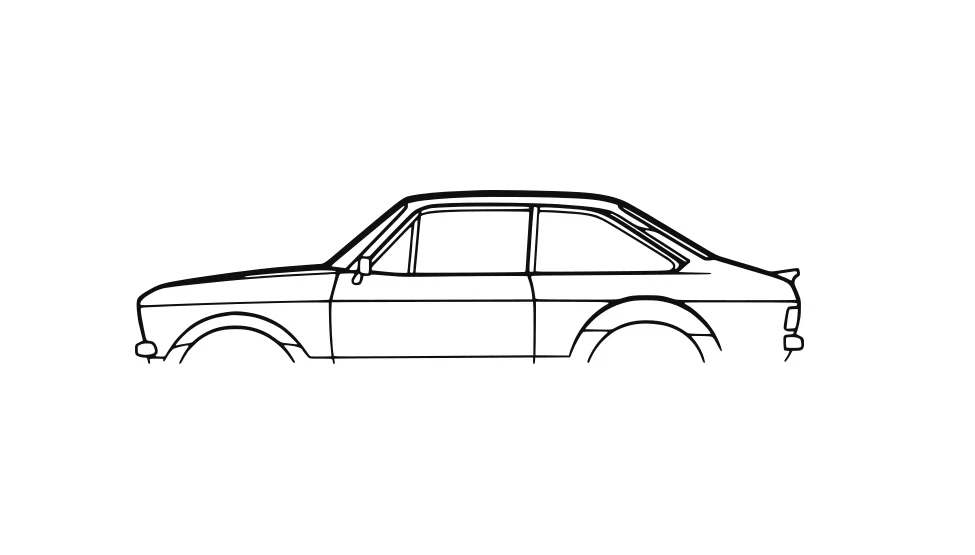 Tranh treo tường mô hình Ford Escort MkII - Trang trí 3D tinh tế - Image 1