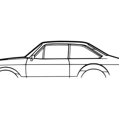 Tranh treo tường mô hình Ford Escort MkII - Trang trí 3D tinh tế
