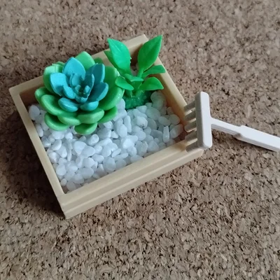 Cào cát mini Tiny Zen Rake: Phụ kiện trang trí tiểu cảnh siêu xinh
