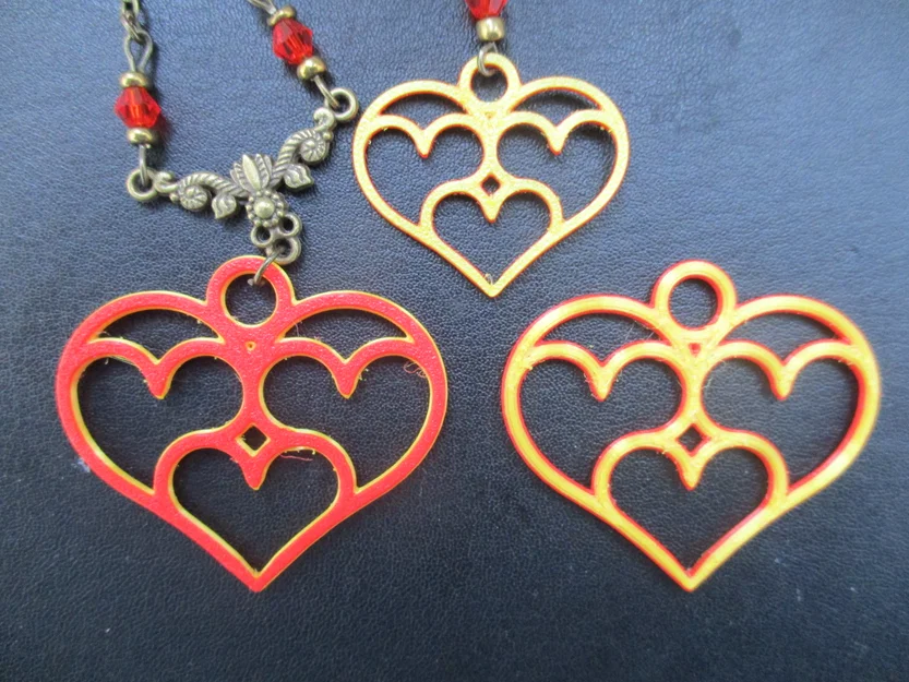 Mặt Dây Chuyền Trái Tim Đa Tầng (Multiple Hearts Pendant) In 3D - Image 4