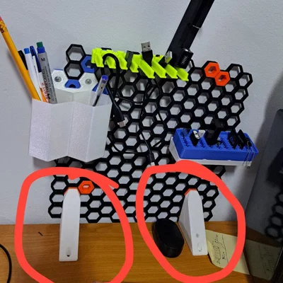 HSW Honeycomb Storage Wall - Chân đế đặt bàn 90 độ không cần khoan tường