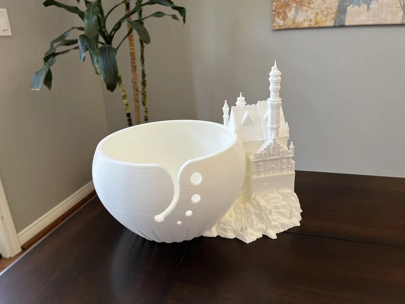 Bát đựng len Castle Yarn Bowl - In 3D lâu đài Neuschwanstein đẹp mắt - Image 1