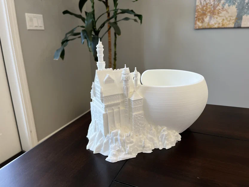 Bát đựng len Castle Yarn Bowl - In 3D lâu đài Neuschwanstein đẹp mắt - Image 2