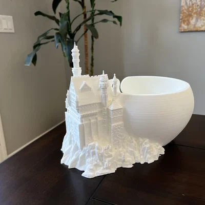 Bát đựng len Castle Yarn Bowl - In 3D lâu đài Neuschwanstein đẹp mắt