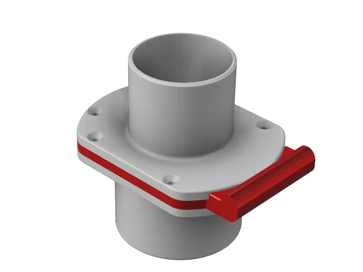 Khóa chặn đường ống 50mm (Sperrschieber) có gioăng kín khít in 3D - Image 1